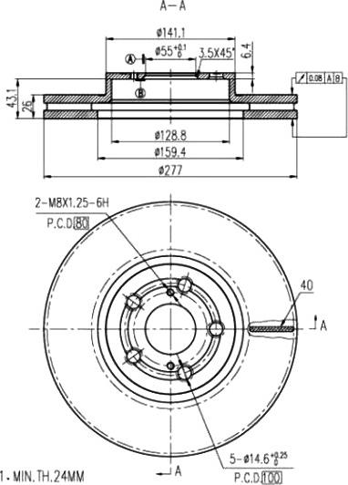 A.Z. Meisterteile AZMT-44-024-1252 - Disque de frein cwaw.fr