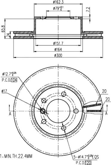 A.Z. Meisterteile AZMT-44-024-1266 - Disque de frein cwaw.fr