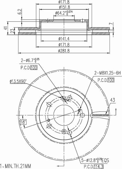 A.Z. Meisterteile AZMT-44-024-1268 - Disque de frein cwaw.fr