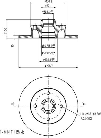 A.Z. Meisterteile AZMT-44-024-1200 - Disque de frein cwaw.fr