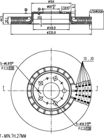 A.Z. Meisterteile AZMT-44-024-1201 - Disque de frein cwaw.fr