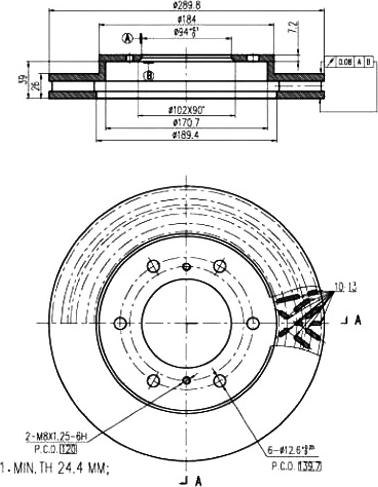 A.Z. Meisterteile AZMT-44-024-1208 - Disque de frein cwaw.fr