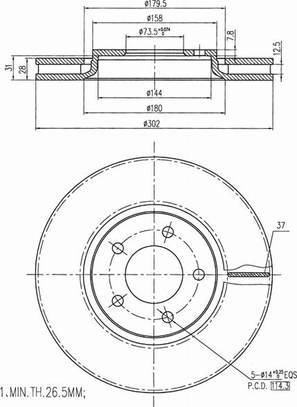 A.Z. Meisterteile AZMT-44-024-1202 - Disque de frein cwaw.fr