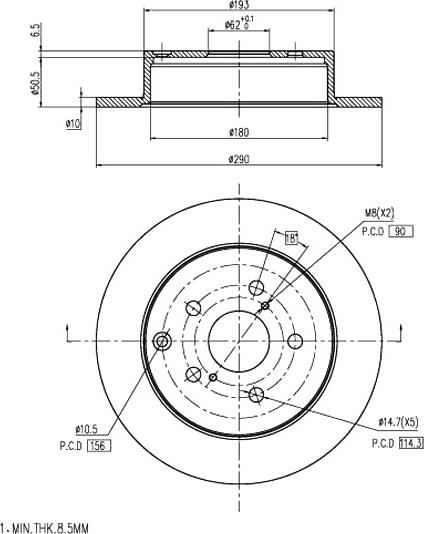 A.Z. Meisterteile AZMT-44-024-1219 - Disque de frein cwaw.fr