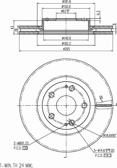 A.Z. Meisterteile AZMT-44-024-1214 - Disque de frein cwaw.fr