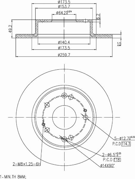 A.Z. Meisterteile AZMT-44-024-1210 - Disque de frein cwaw.fr