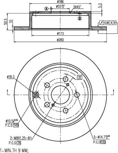 A.Z. Meisterteile AZMT-44-024-1217 - Disque de frein cwaw.fr