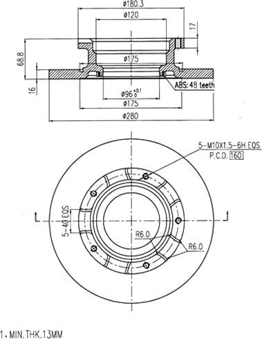 A.Z. Meisterteile AZMT-44-024-1289 - Disque de frein cwaw.fr