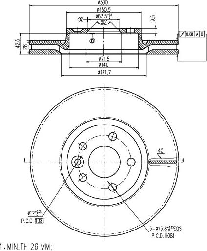 A.Z. Meisterteile AZMT-44-024-1285 - Disque de frein cwaw.fr