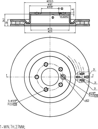 A.Z. Meisterteile AZMT-44-024-1232 - Disque de frein cwaw.fr