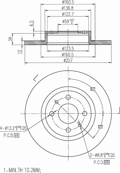 A.Z. Meisterteile AZMT-44-024-1220 - Disque de frein cwaw.fr