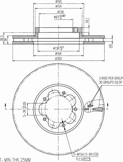 A.Z. Meisterteile AZMT-44-024-1279 - Disque de frein cwaw.fr