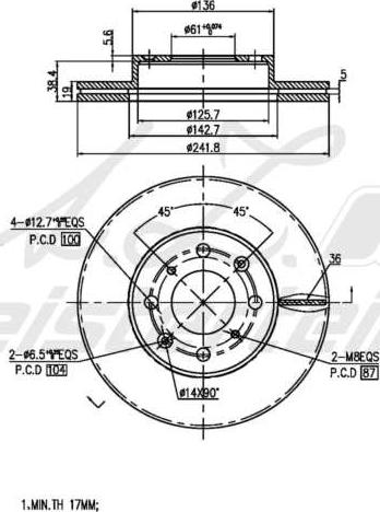 A.Z. Meisterteile AZMT-44-024-1791 - Disque de frein cwaw.fr