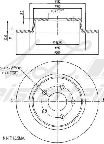 A.Z. Meisterteile AZMT-44-024-1793 - Disque de frein cwaw.fr