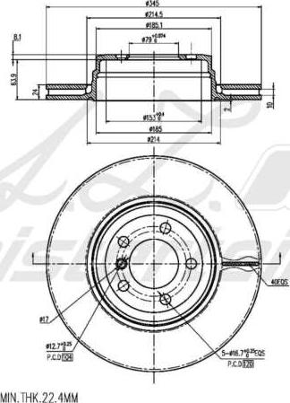 A.Z. Meisterteile AZMT-44-024-1797 - Disque de frein cwaw.fr