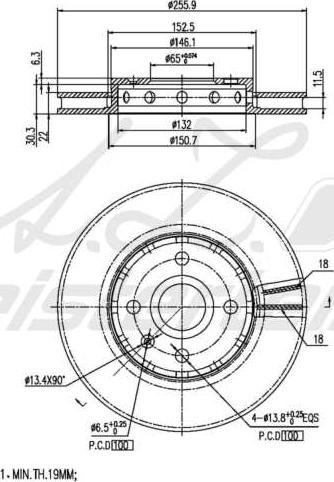 A.Z. Meisterteile AZMT-44-024-1744 - Disque de frein cwaw.fr