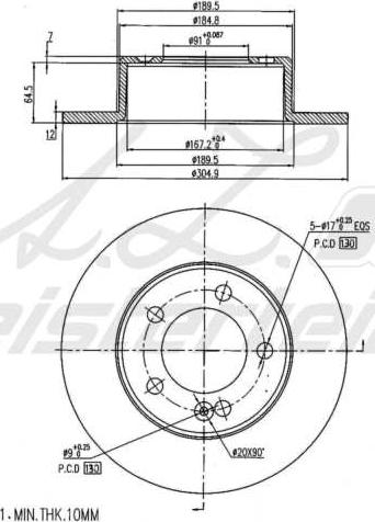 A.Z. Meisterteile AZMT-44-024-1740 - Disque de frein cwaw.fr