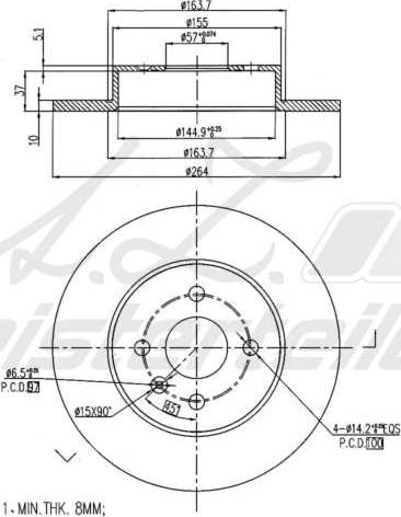 A.Z. Meisterteile AZMT-44-024-1748 - Disque de frein cwaw.fr