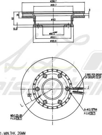 A.Z. Meisterteile AZMT-44-024-1701 - Disque de frein cwaw.fr