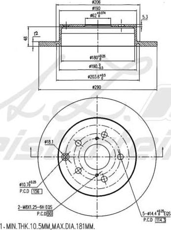 A.Z. Meisterteile AZMT-44-024-1708 - Disque de frein cwaw.fr