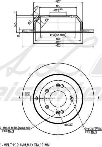 A.Z. Meisterteile AZMT-44-024-1703 - Disque de frein cwaw.fr