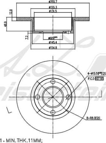 A.Z. Meisterteile AZMT-44-024-1788 - Disque de frein cwaw.fr