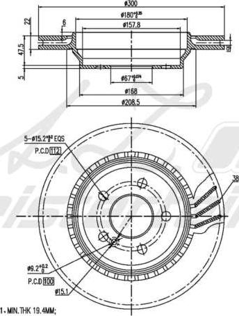 A.Z. Meisterteile AZMT-44-024-1733 - Disque de frein cwaw.fr