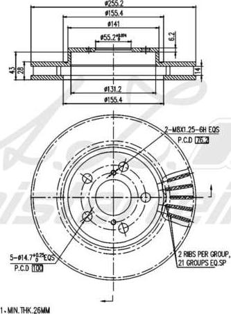 A.Z. Meisterteile AZMT-44-024-1729 - Disque de frein cwaw.fr