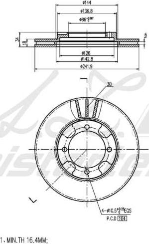 A.Z. Meisterteile AZMT-44-024-1728 - Disque de frein cwaw.fr