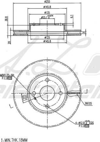 A.Z. Meisterteile AZMT-44-024-1770 - Disque de frein cwaw.fr