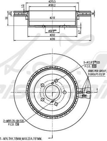 A.Z. Meisterteile AZMT-44-024-1771 - Disque de frein cwaw.fr