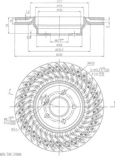 A.Z. Meisterteile AZMT-44-024-2446 - Disque de frein cwaw.fr