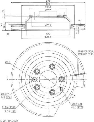 A.Z. Meisterteile AZMT-44-024-2461 - Disque de frein cwaw.fr