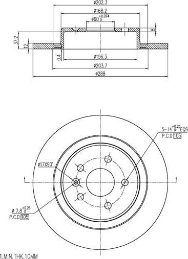 A.Z. Meisterteile AZMT-44-024-2411 - Disque de frein cwaw.fr