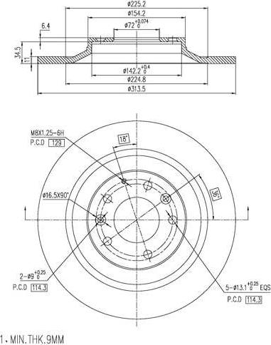 A.Z. Meisterteile AZMT-44-024-2481 - Disque de frein cwaw.fr