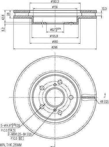 A.Z. Meisterteile AZMT-44-024-2434 - Disque de frein cwaw.fr