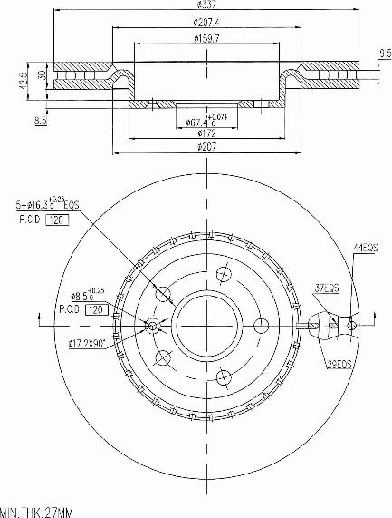 A.Z. Meisterteile AZMT-44-024-2424 - Disque de frein cwaw.fr