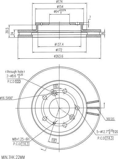 A.Z. Meisterteile AZMT-44-024-2479 - Disque de frein cwaw.fr