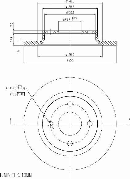 A.Z. Meisterteile AZMT-44-024-2501 - Disque de frein cwaw.fr