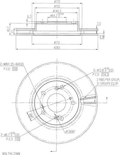 A.Z. Meisterteile AZMT-44-024-2534 - Disque de frein cwaw.fr