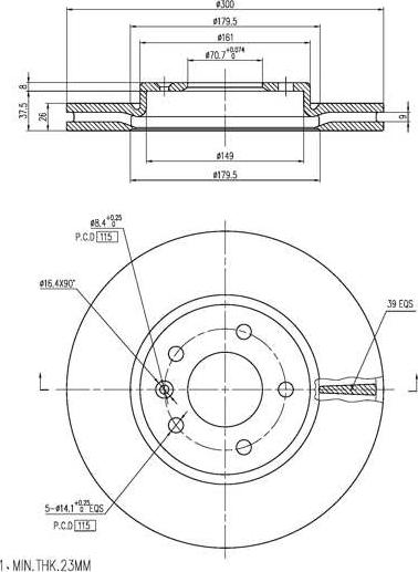 A.Z. Meisterteile AZMT-44-024-2525 - Disque de frein cwaw.fr