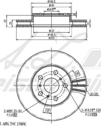 A.Z. Meisterteile AZMT-44-024-2095 - Disque de frein cwaw.fr