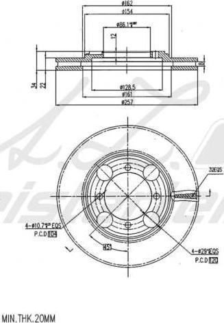 A.Z. Meisterteile AZMT-44-024-2098 - Disque de frein cwaw.fr