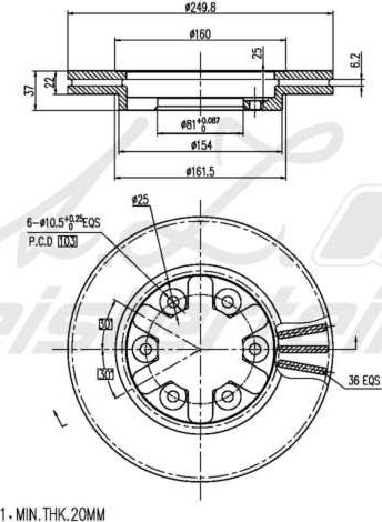 A.Z. Meisterteile AZMT-44-024-2093 - Disque de frein cwaw.fr