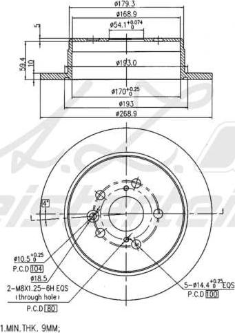 A.Z. Meisterteile AZMT-44-024-2097 - Disque de frein cwaw.fr