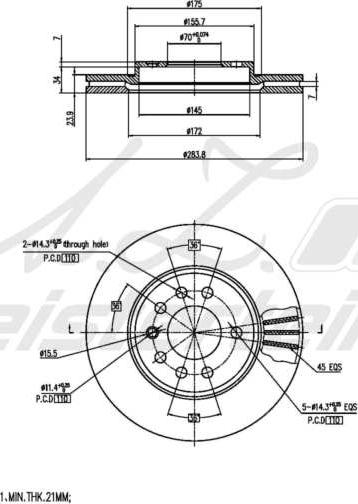 A.Z. Meisterteile AZMT-44-024-2044 - Disque de frein cwaw.fr