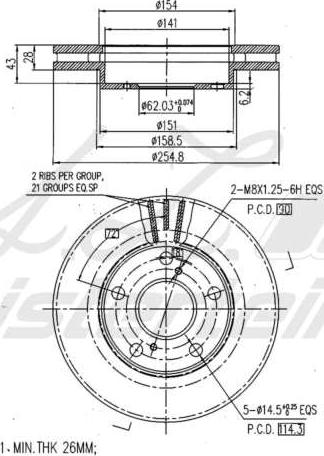 A.Z. Meisterteile AZMT-44-024-2043 - Disque de frein cwaw.fr