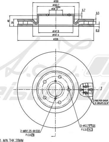 A.Z. Meisterteile AZMT-44-024-2065 - Disque de frein cwaw.fr