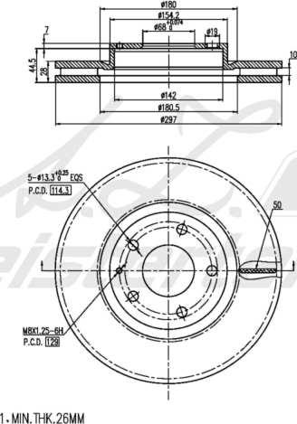 A.Z. Meisterteile AZMT-44-024-2006 - Disque de frein cwaw.fr