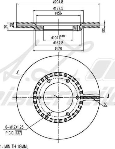 A.Z. Meisterteile AZMT-44-024-2019 - Disque de frein cwaw.fr